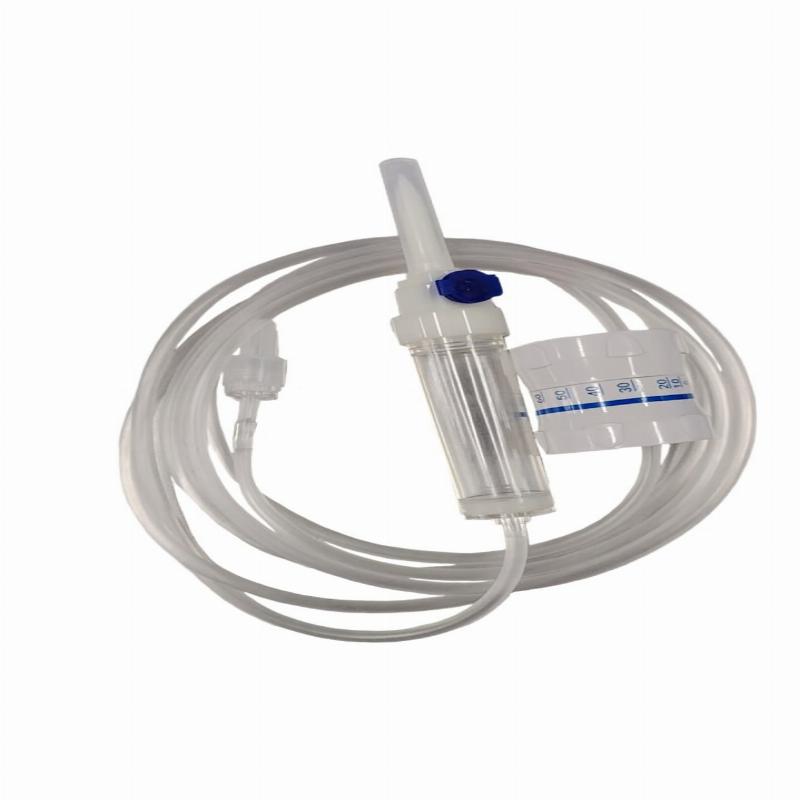 Пристрій для вливання інфузійних розчинів з пластиковим шипом, барабанний регулятор потоку, стерильний, LUER LOCK, без фталатів, без латексу Mediprim